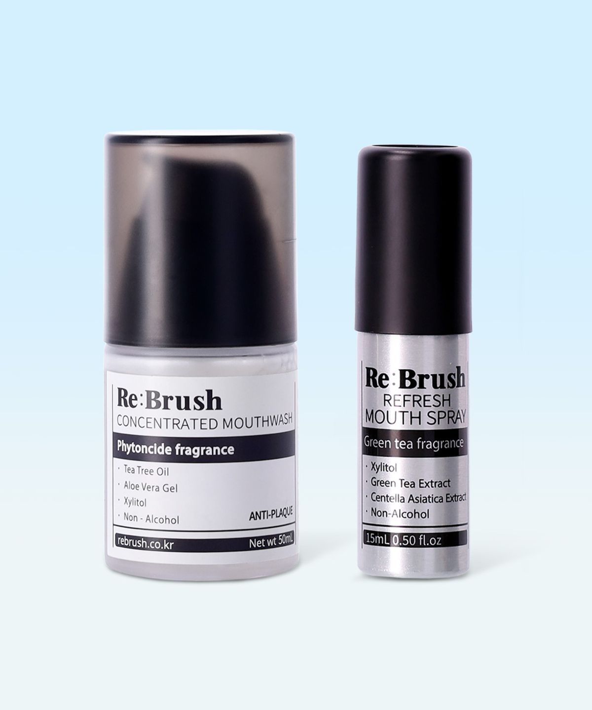 리브러쉬(REBRUSH) 숨결케어 세트 (농축가글 50ml+구강스프레이 15ml)