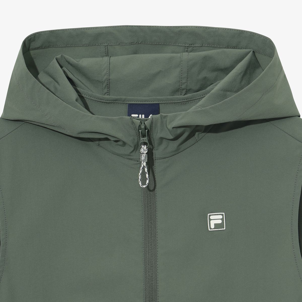휠라 키즈(FILA KIDS) 간절기 우븐 후드 조끼