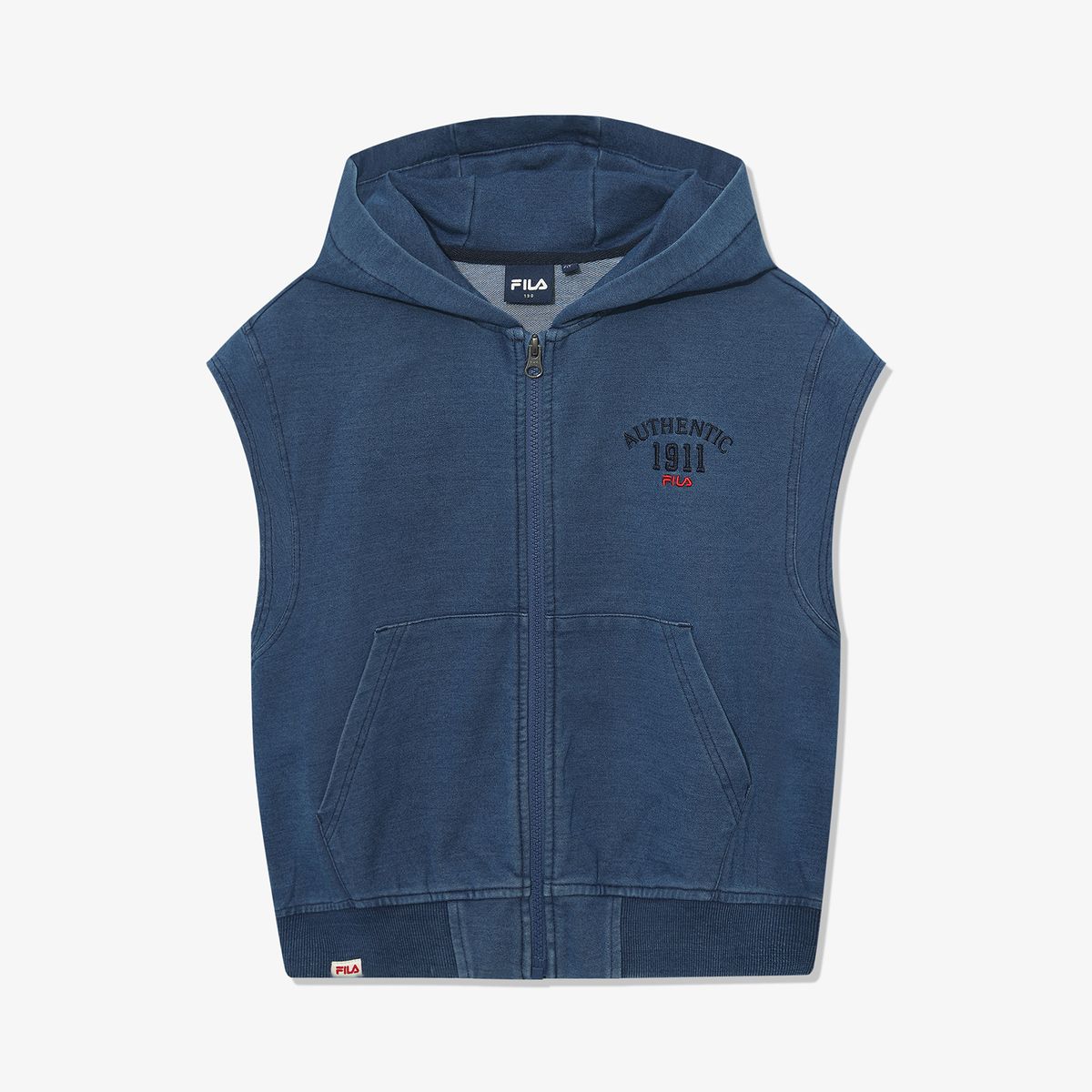 휠라 키즈(FILA KIDS) 캠퍼스 후드 조끼 집업