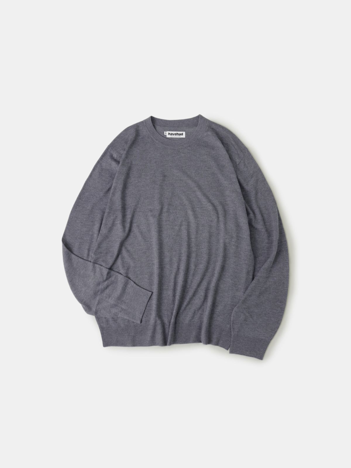 해브해드(HAVEHAD) 데일리 크루넥 스웨터 (차콜)
