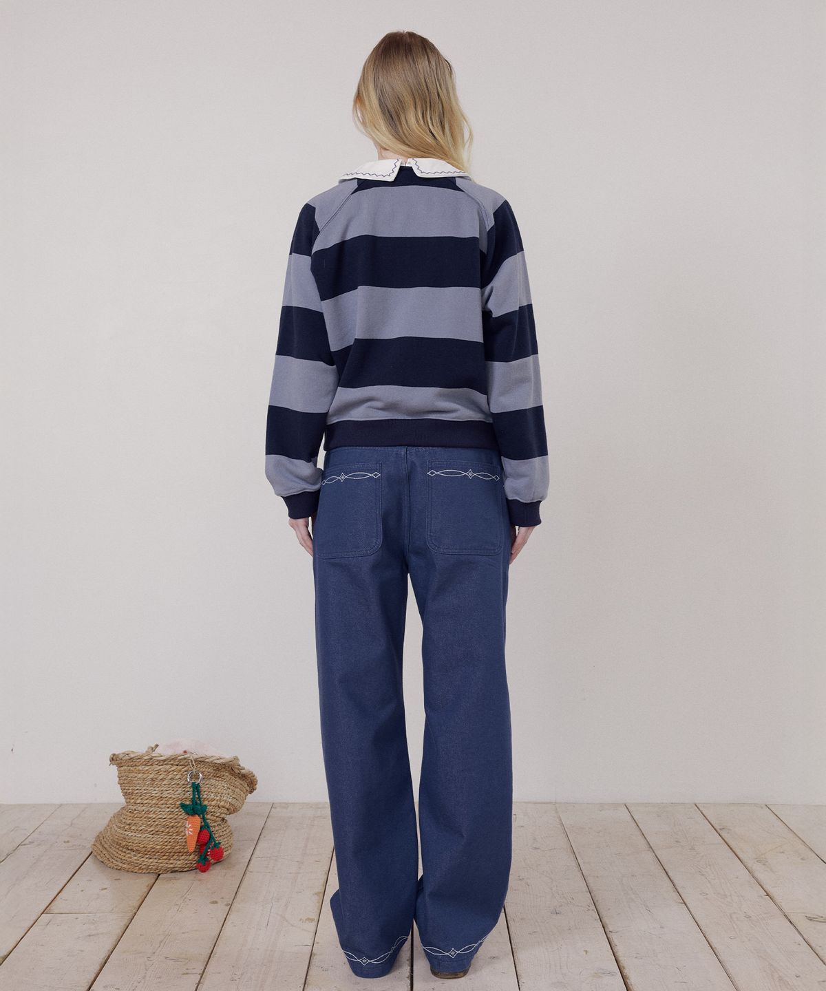 프리터(FRITUR) Embroidery Denim Pants Blue_F261DE04