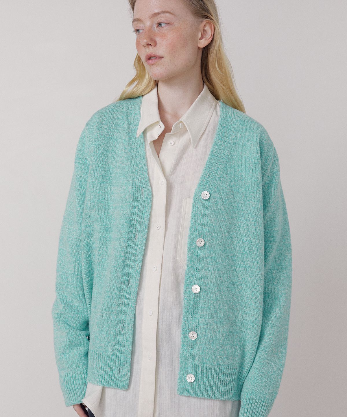 프리터(FRITUR) Zest Cardigan Aqua Green_F261KN01