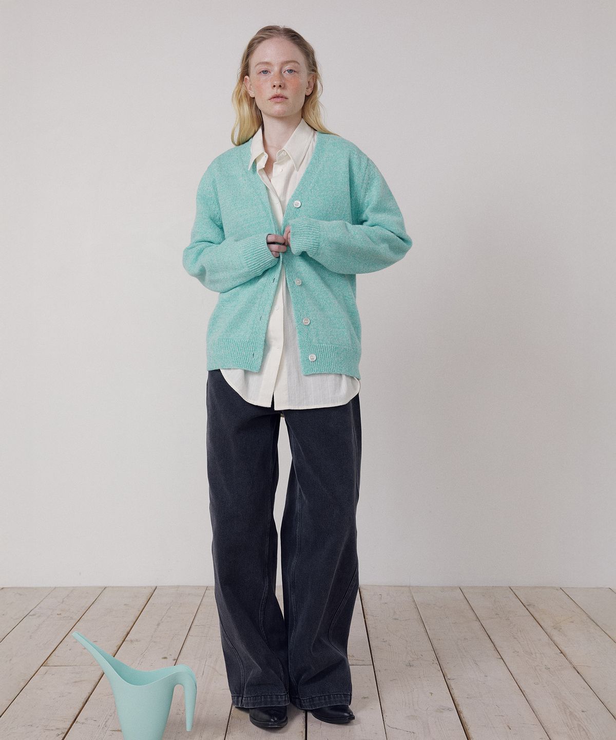 프리터(FRITUR) Zest Cardigan Aqua Green_F261KN01