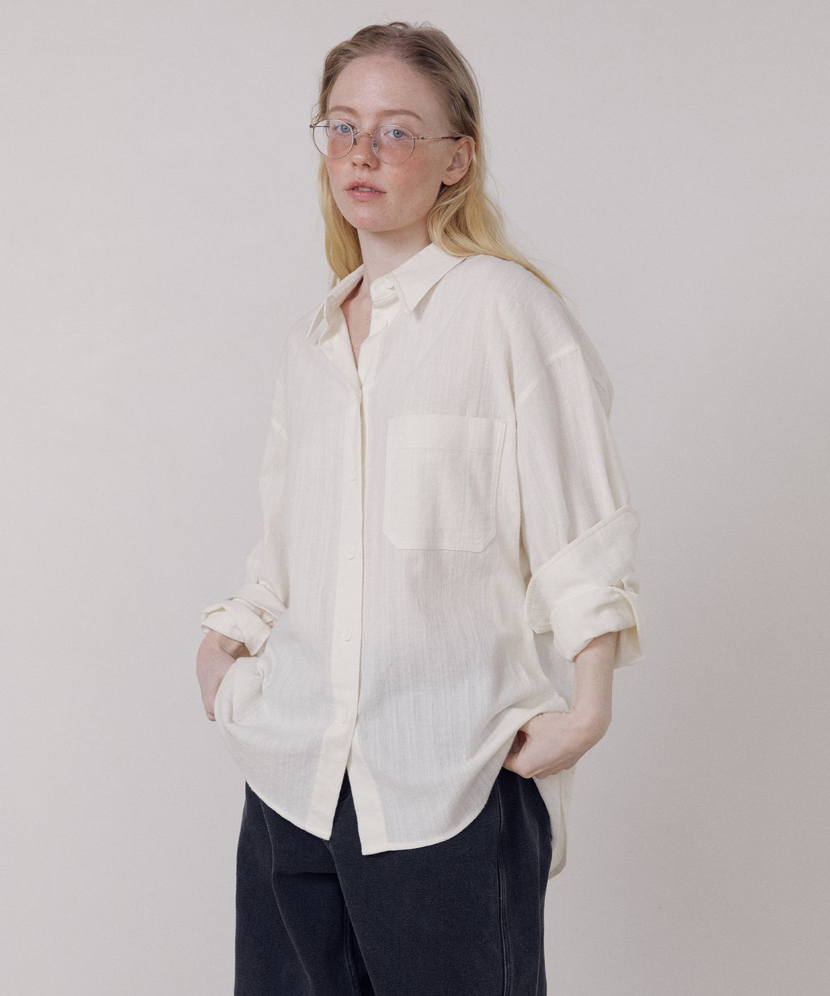 프리터(FRITUR) Overfit Shirt Ivory_F261SH05