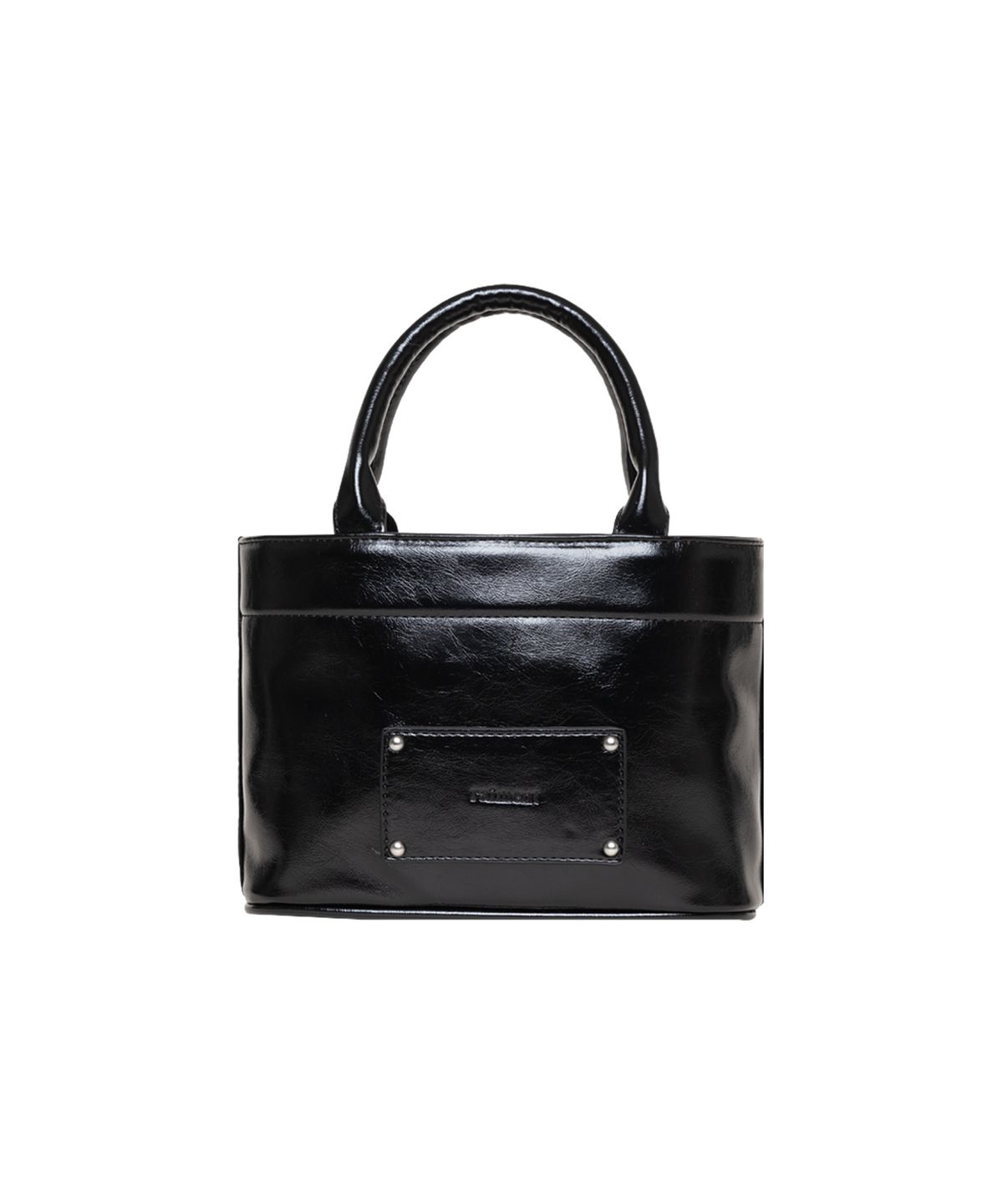레이몬트(RAIMENT) Stud Patch Macaroon Bag_Black