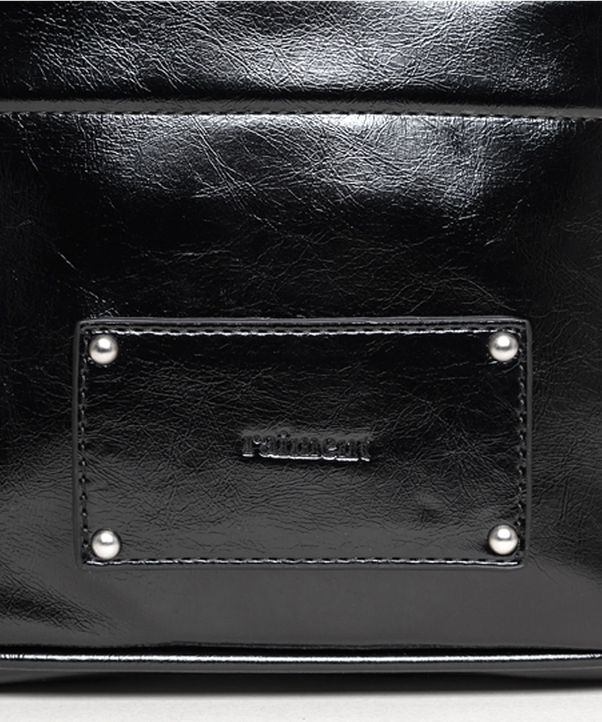 레이몬트(RAIMENT) Stud Patch Macaroon Bag_Black
