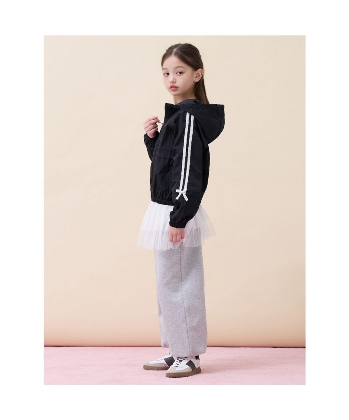 빈폴 키즈(BEANPOLE KIDS) 여아 리본 포인트 경량 점퍼  블랙 (BI6239G025)