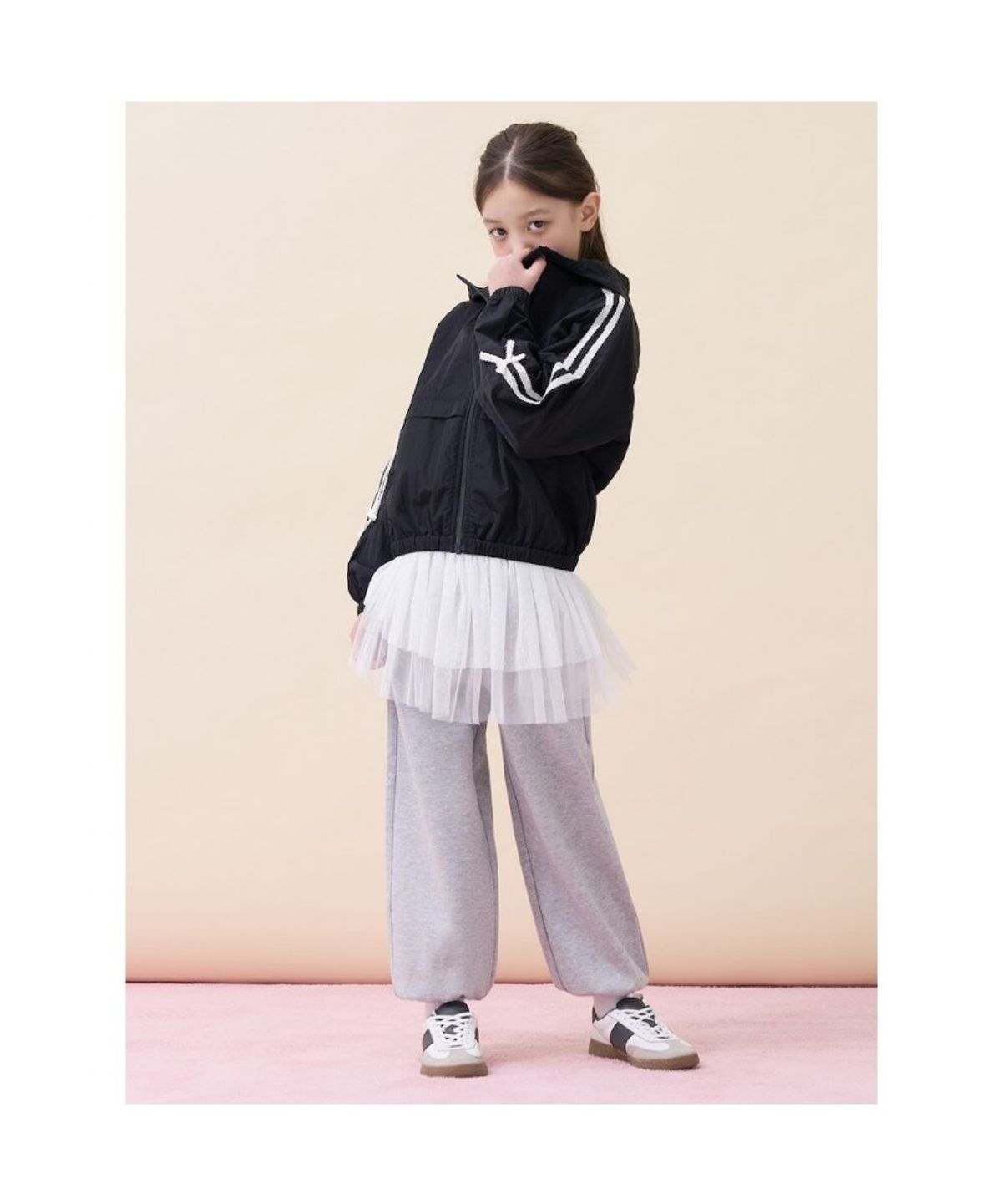 빈폴 키즈(BEANPOLE KIDS) 여아 리본 포인트 경량 점퍼  블랙 (BI6239G025)