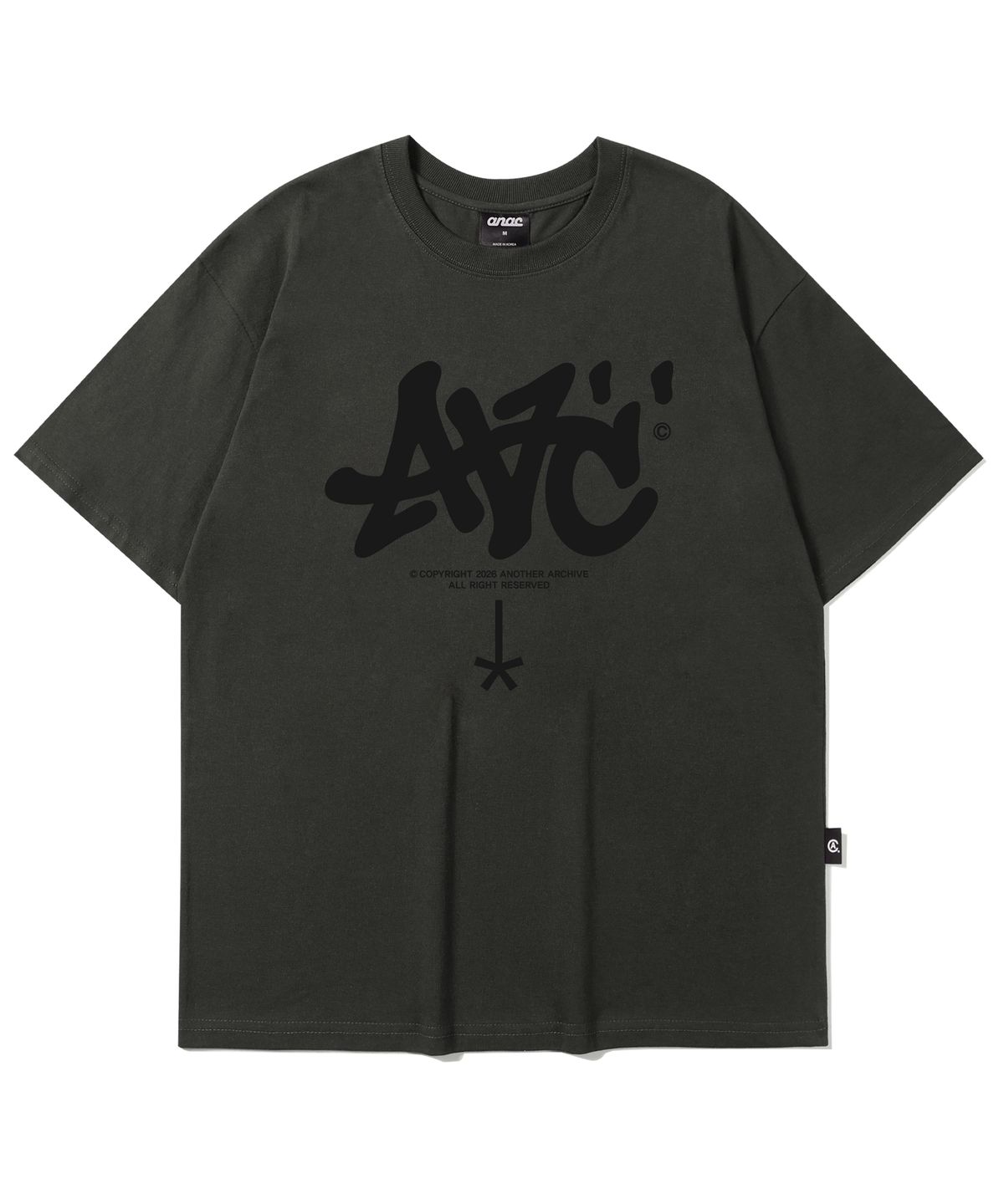 어나더 아카이브(ANOTHER ARCHIVE) ST AAC 사인 로고 반팔티_카키