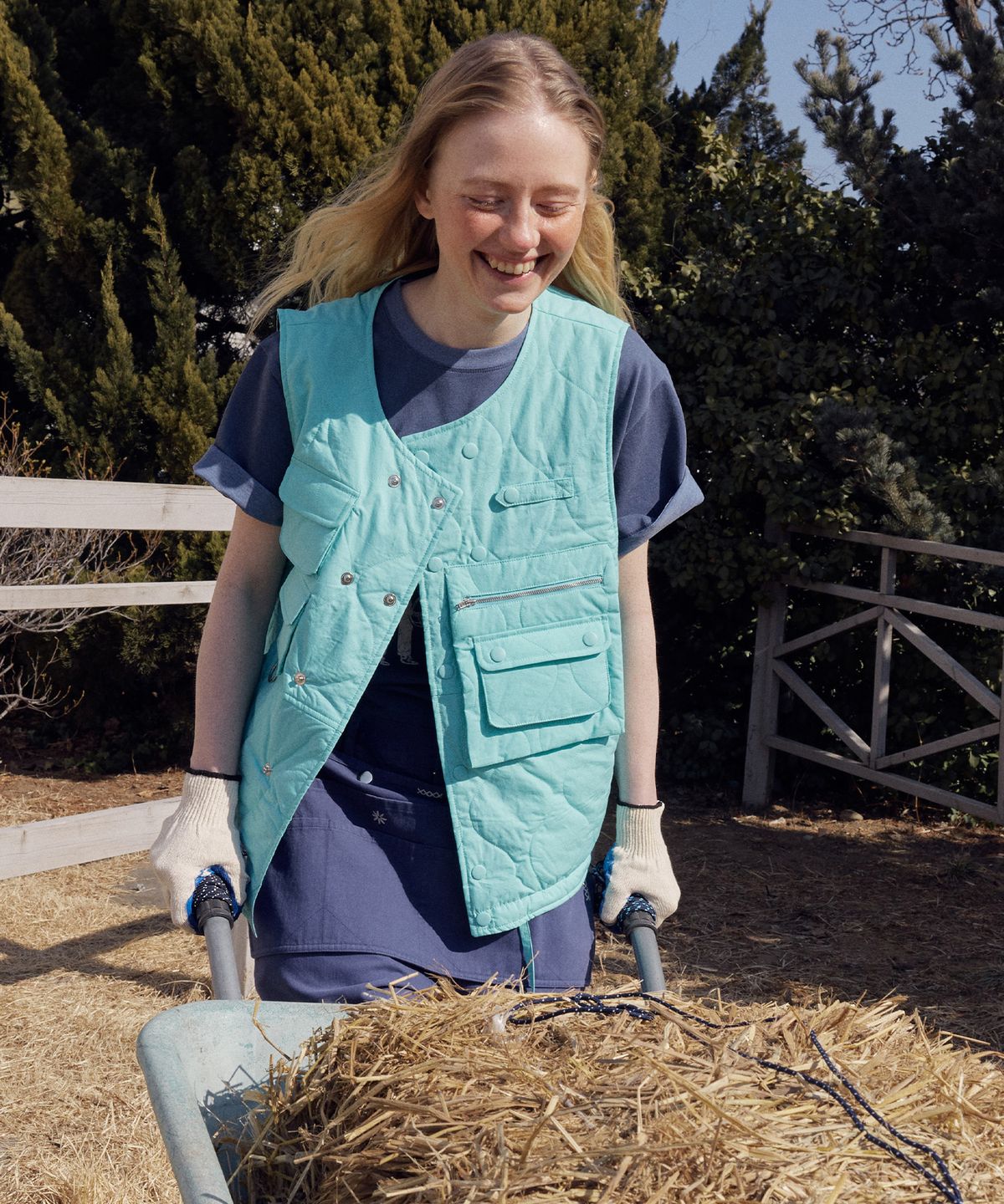 프리터(FRITUR) Garden Pocket Vest Mint_F261VE01