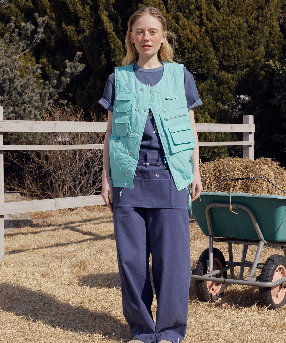 프리터(FRITUR) Garden Pocket Vest Mint_F261VE01