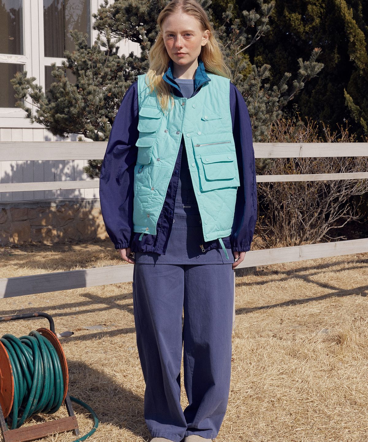 프리터(FRITUR) Garden Pocket Vest Mint_F261VE01