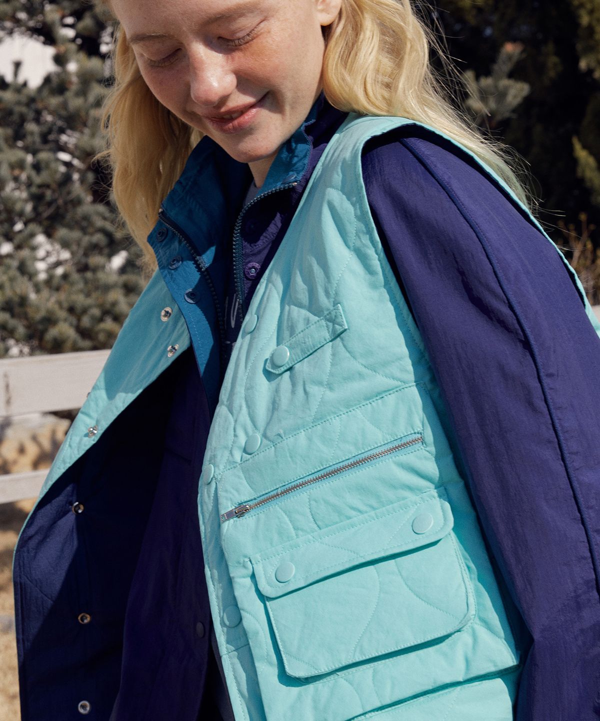 프리터(FRITUR) Garden Pocket Vest Mint_F261VE01