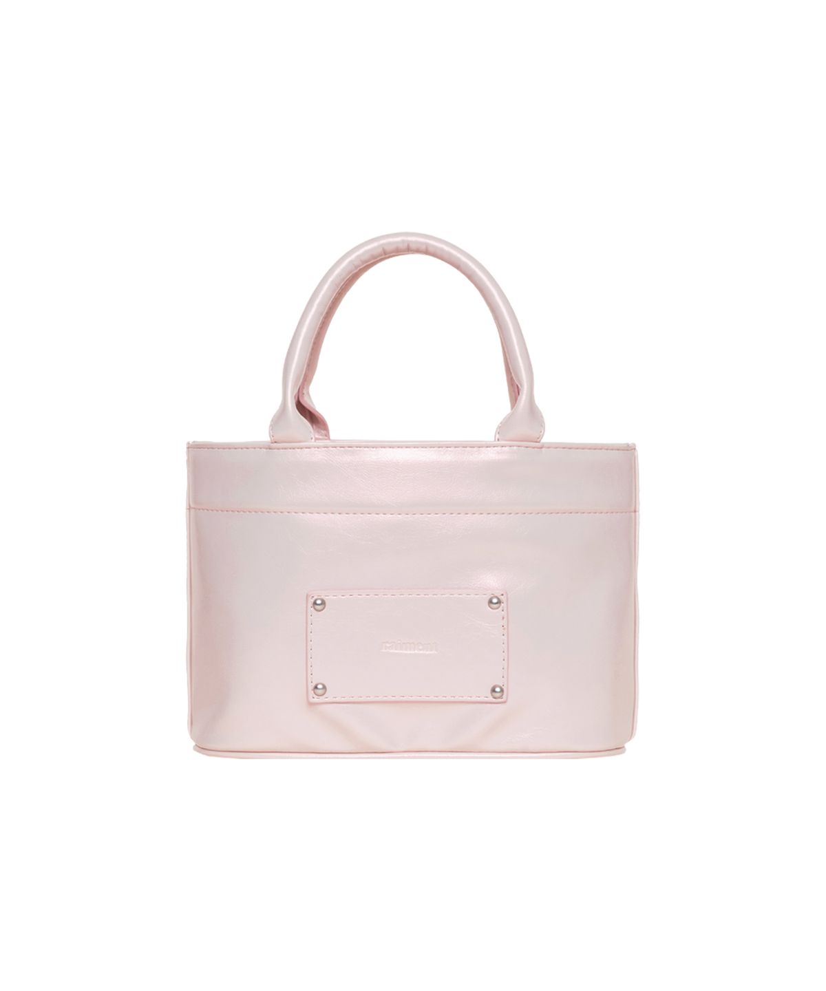 레이몬트(RAIMENT) Stud Patch Macaroon Bag_Shining Pink