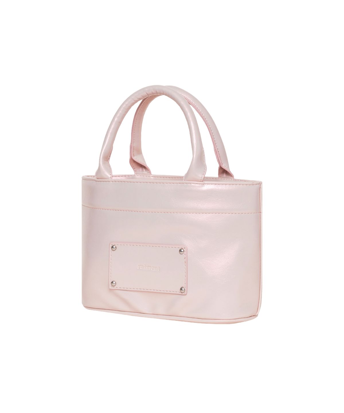 레이몬트(RAIMENT) Stud Patch Macaroon Bag_Shining Pink