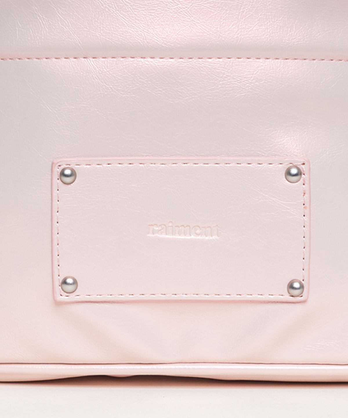 레이몬트(RAIMENT) Stud Patch Macaroon Bag_Shining Pink