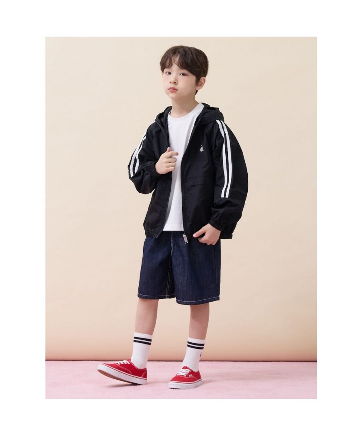 빈폴 키즈(BEANPOLE KIDS) 경량 메시 포인트 점퍼  블랙 (BI6239U905)