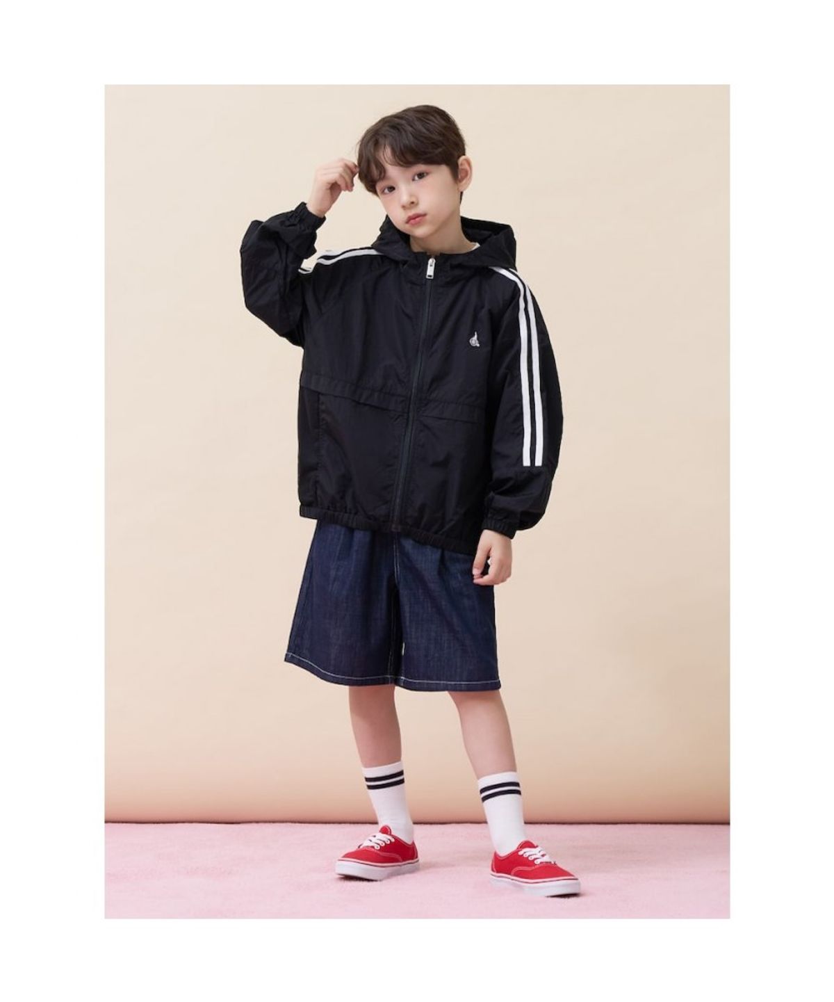 빈폴 키즈(BEANPOLE KIDS) 경량 메시 포인트 점퍼  블랙 (BI6239U905)