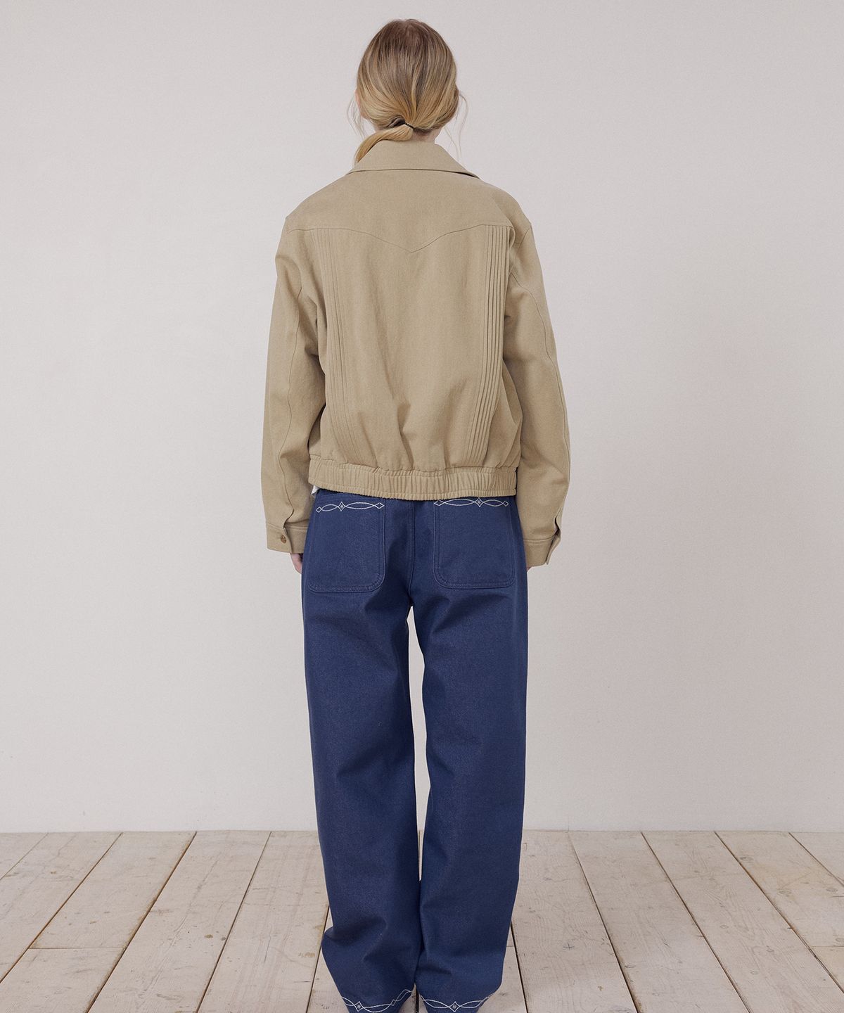 프리터(FRITUR) Classic Bomber Jacket Beige_F261JK07