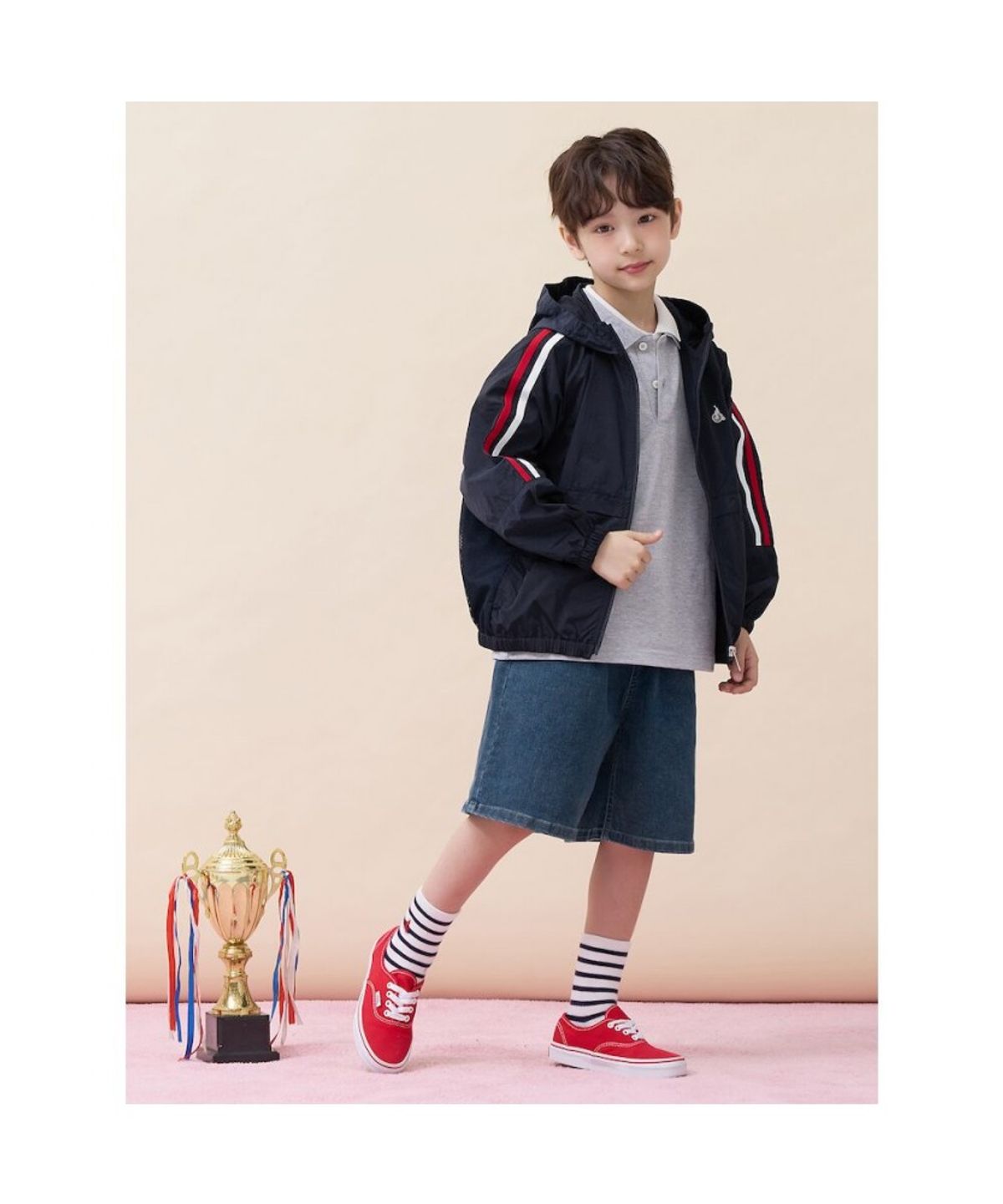 빈폴 키즈(BEANPOLE KIDS) 경량 메시 포인트 점퍼  네이비 (BI6239U90R)