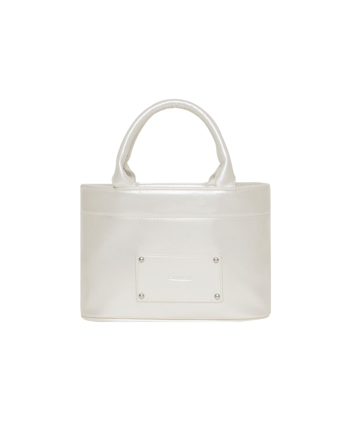 레이몬트(RAIMENT) Stud Patch Macaroon Bag_Shining White