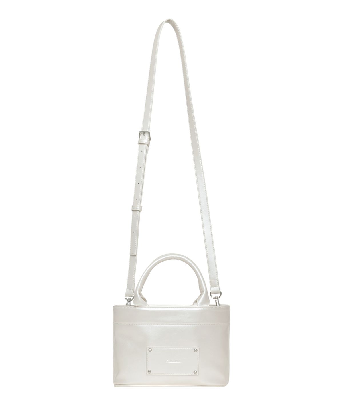 레이몬트(RAIMENT) Stud Patch Macaroon Bag_Shining White
