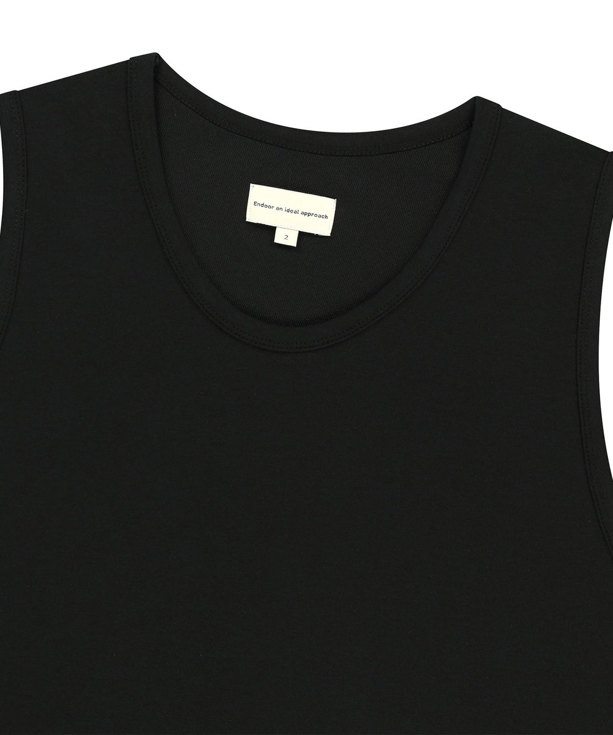 엔도어(ENDOOR) Struct line punching sleeveless (black)