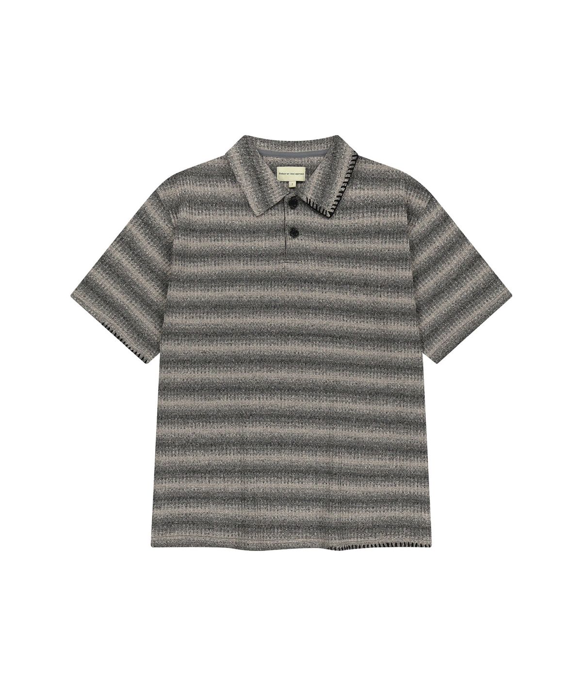 엔도어(ENDOOR) Edge Crochet 1/2 Polo Shirt (ombre stripe)