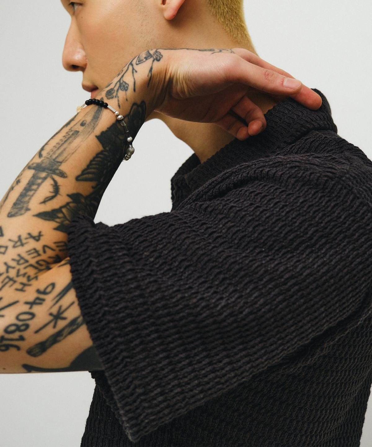 엔도어(ENDOOR) Edge Crochet 1/2 Polo Shirt (dark gray)
