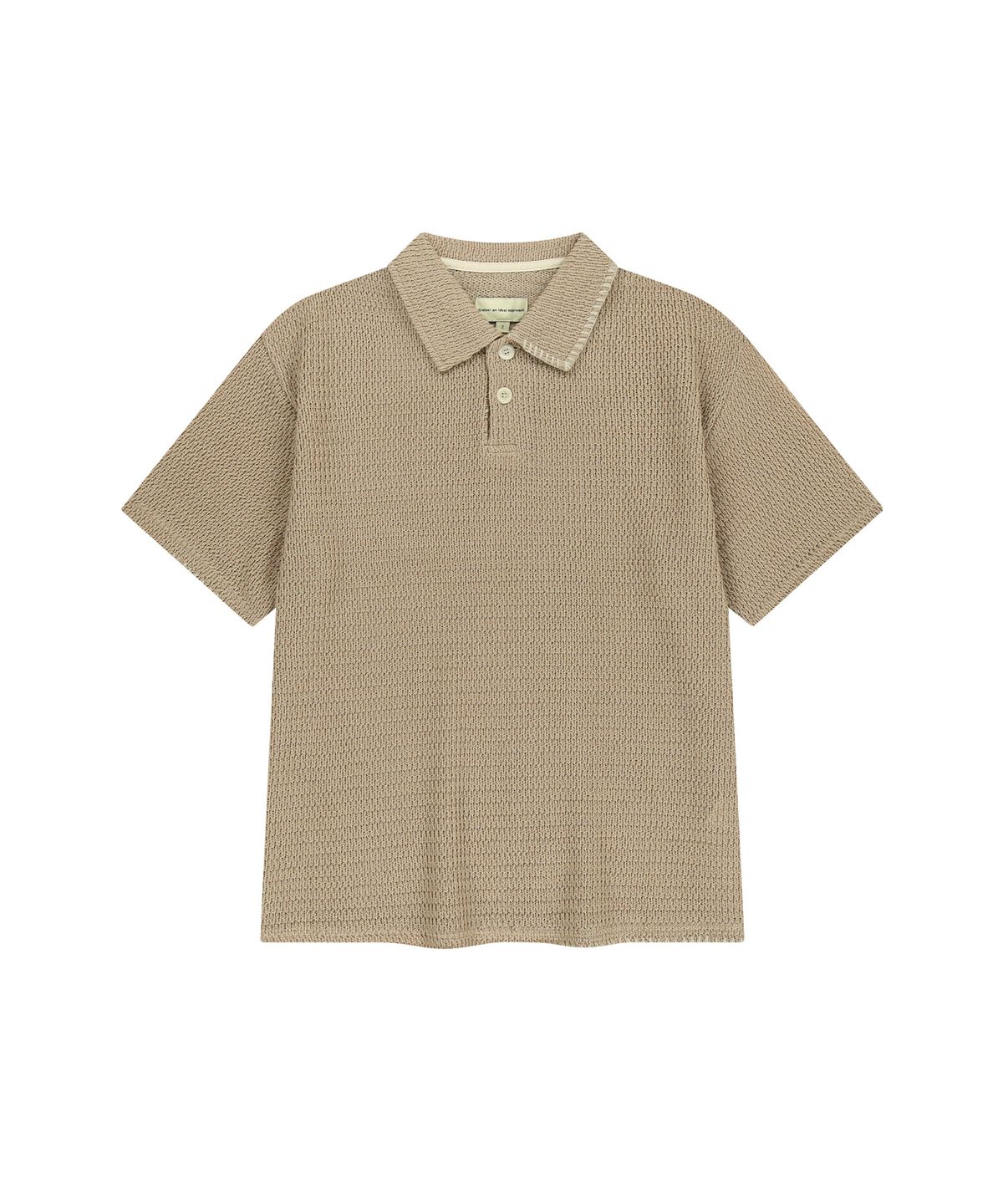 엔도어(ENDOOR) Edge Crochet 1/2 Polo Shirt (beige)