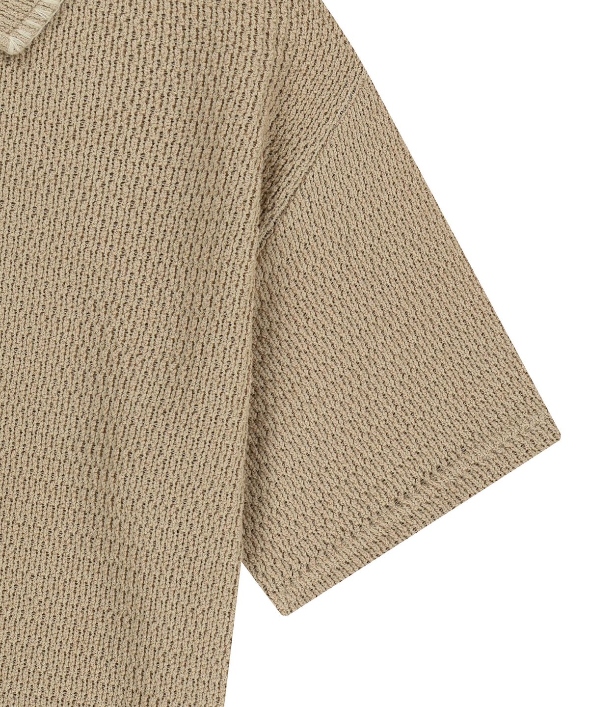 엔도어(ENDOOR) Edge Crochet 1/2 Polo Shirt (beige)