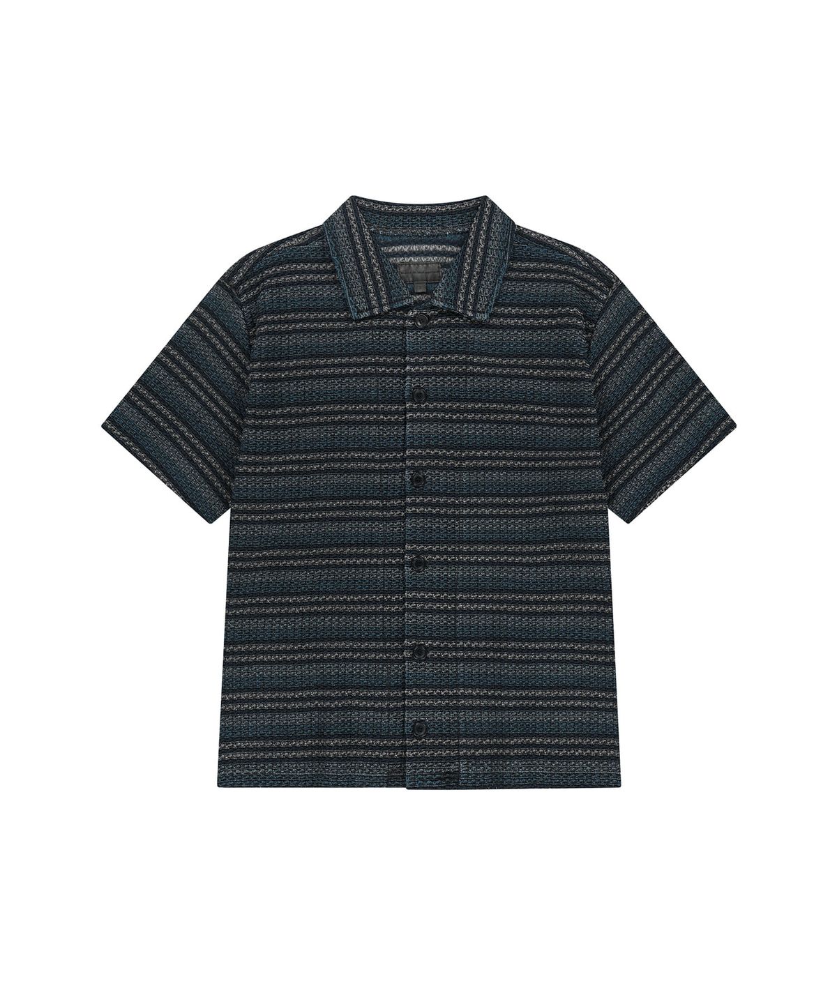 엔도어(ENDOOR) vintage stripe crochet 1/2 shirts (vtg blue)