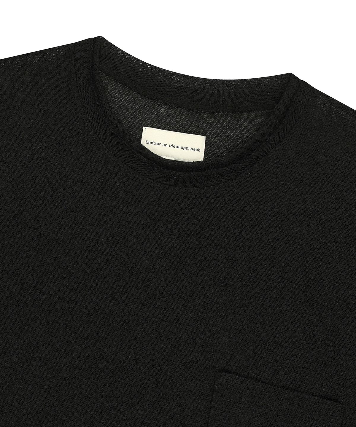 엔도어(ENDOOR) Double Neck Knit Long Sleeve (black)