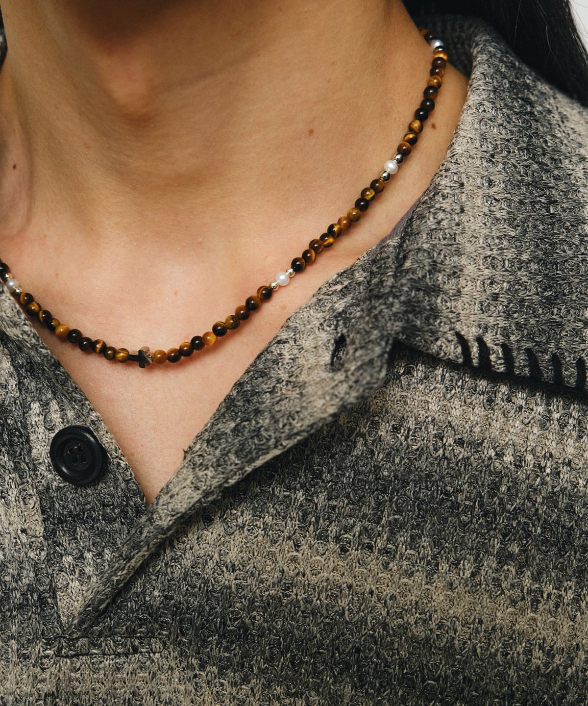 엔도어(ENDOOR) Tiger Eye Pearl Beads Necklace (Tiger Eye)