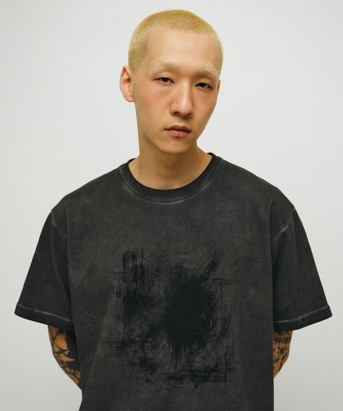 엔도어(ENDOOR) Archive trace 1/2 T-shirt (vtg gray)