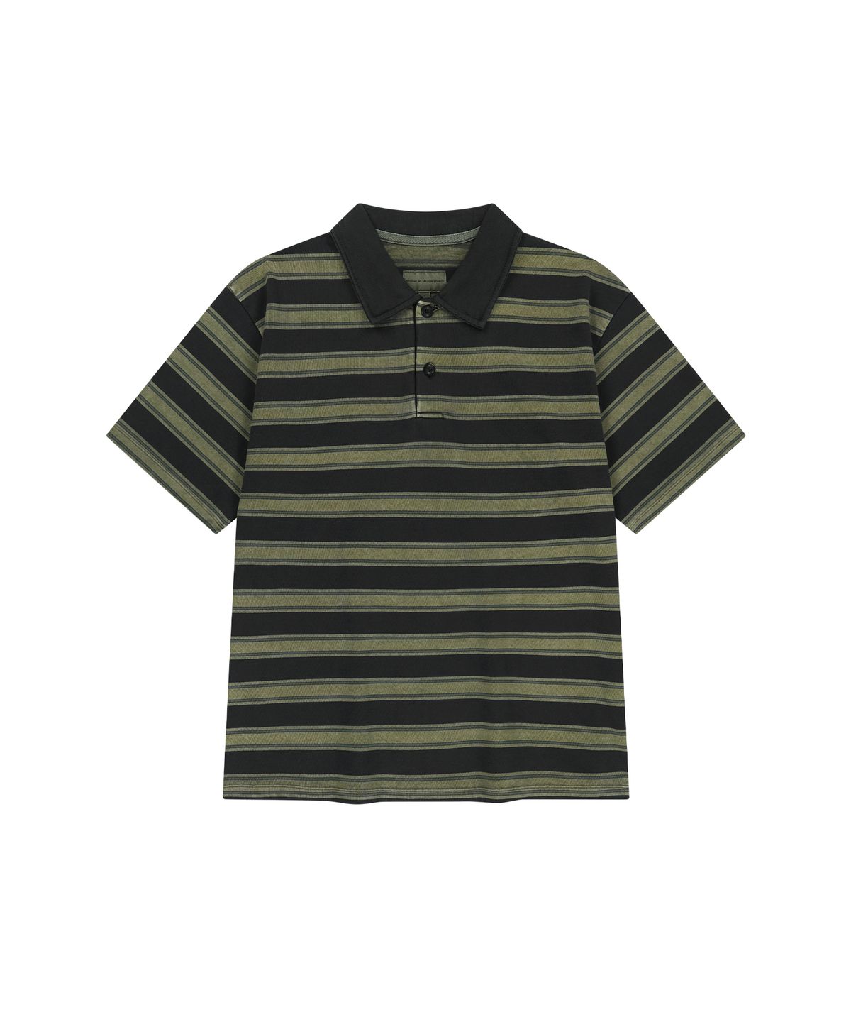 엔도어(ENDOOR) Vtg Dyed Stripe 1/2 Polo Shirt (vtg olive)