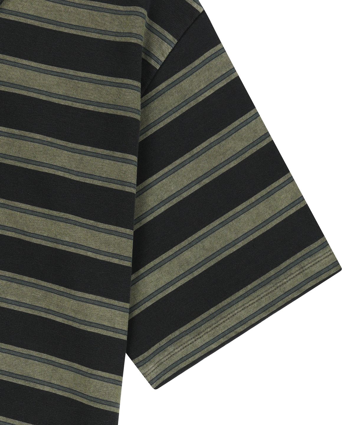 엔도어(ENDOOR) Vtg Dyed Stripe 1/2 Polo Shirt (vtg olive)