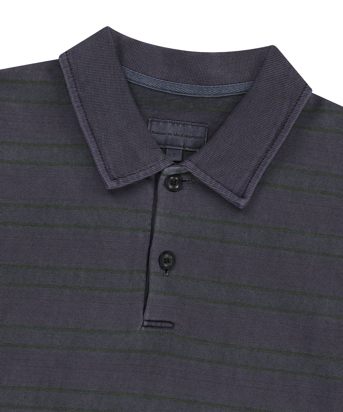 엔도어(ENDOOR) Vtg Dyed Stripe 1/2 Polo Shirt (vtg purple)