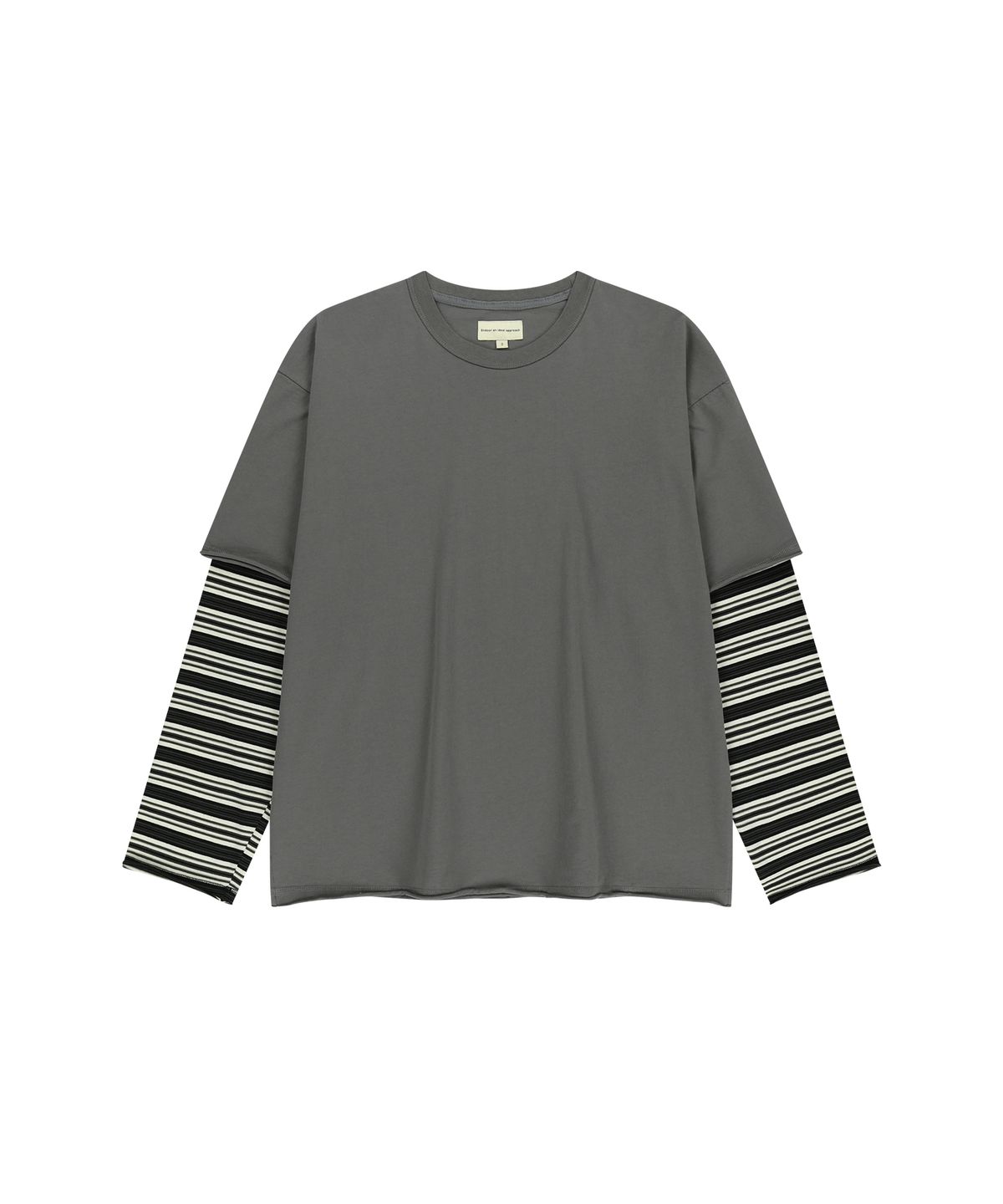 엔도어(ENDOOR) Layered Stripe Long Sleeve  (gray)