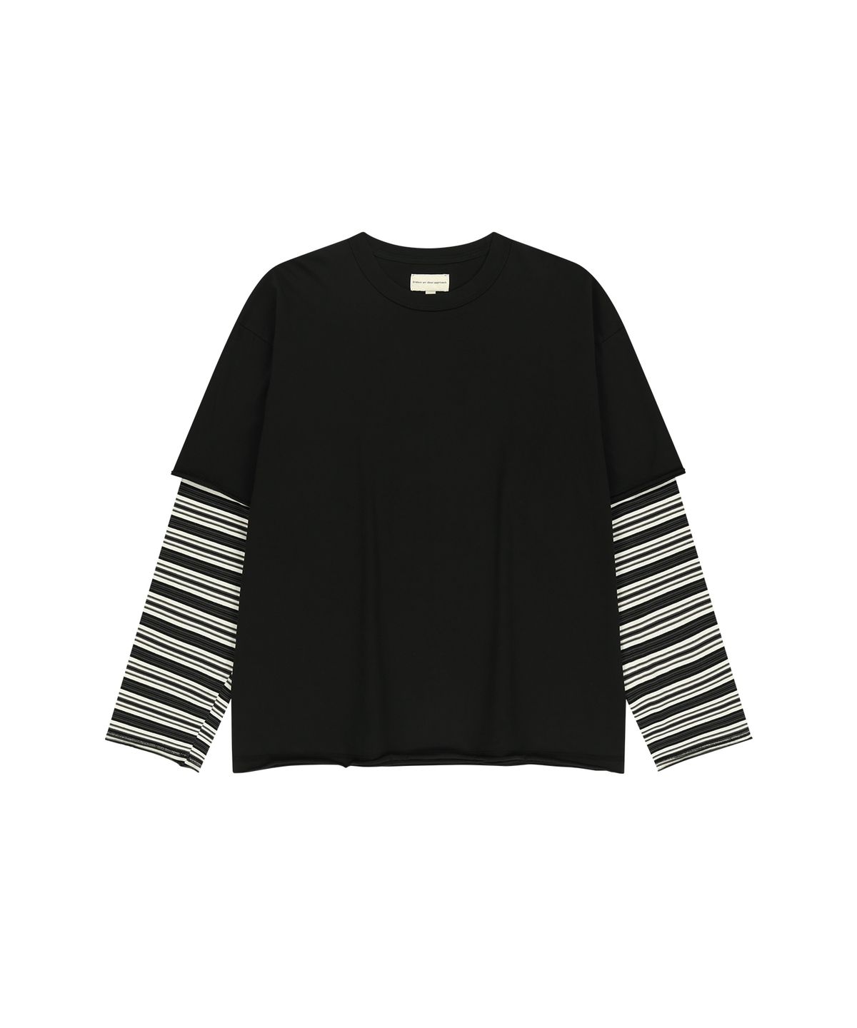엔도어(ENDOOR) Layered Stripe Long Sleeve  (black)