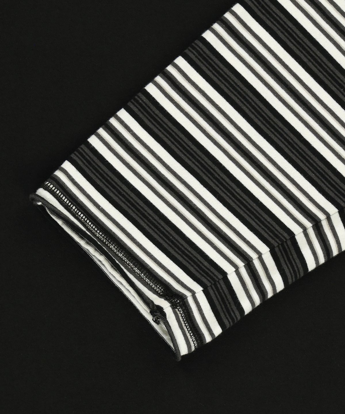 엔도어(ENDOOR) Layered Stripe Long Sleeve  (black)
