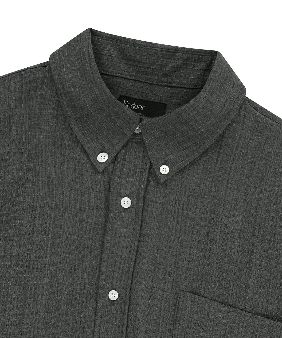 엔도어(ENDOOR) Muted stripe shirt (dark gray)