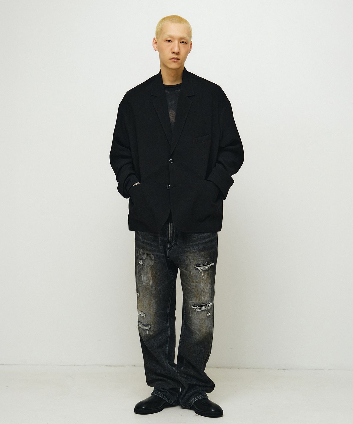 엔도어(ENDOOR) Relaxed oversized jacket (black)