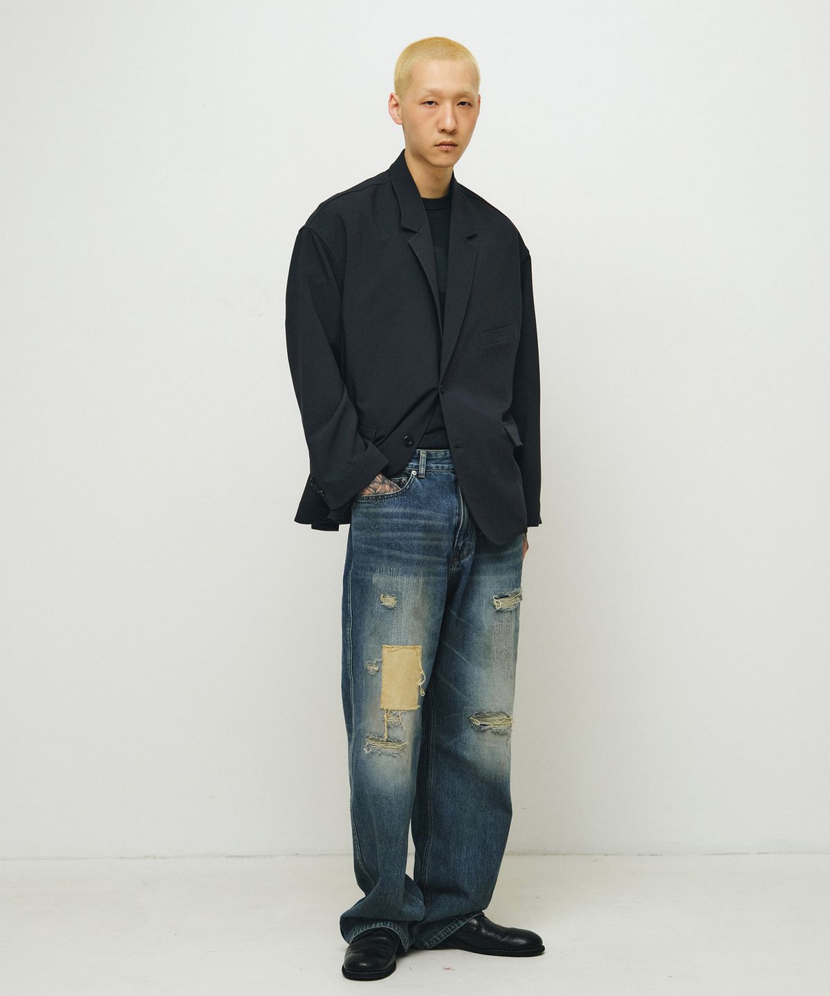 엔도어(ENDOOR) Relaxed oversized jacket (gray)