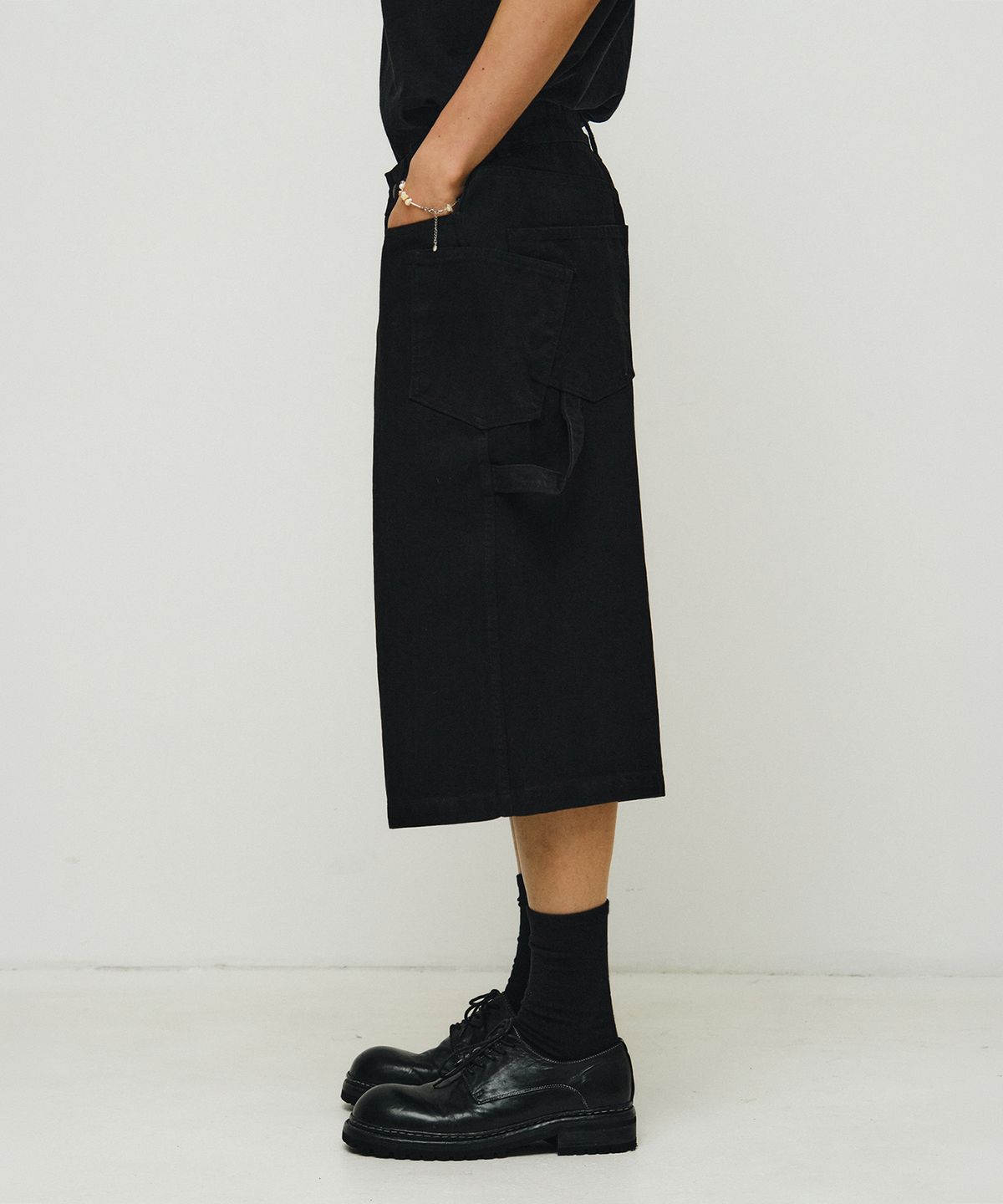 엔도어(ENDOOR) Washed Utility Bermuda Pants (black)