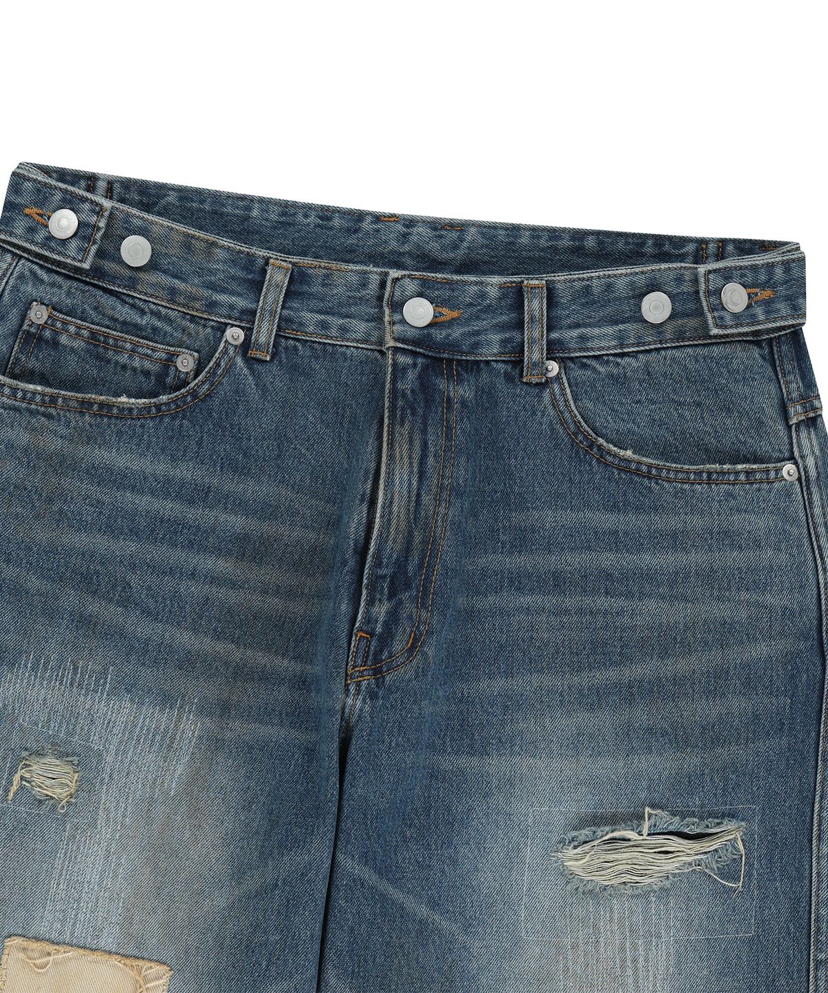 엔도어(ENDOOR) Archive repair denim pants (indigo blue)
