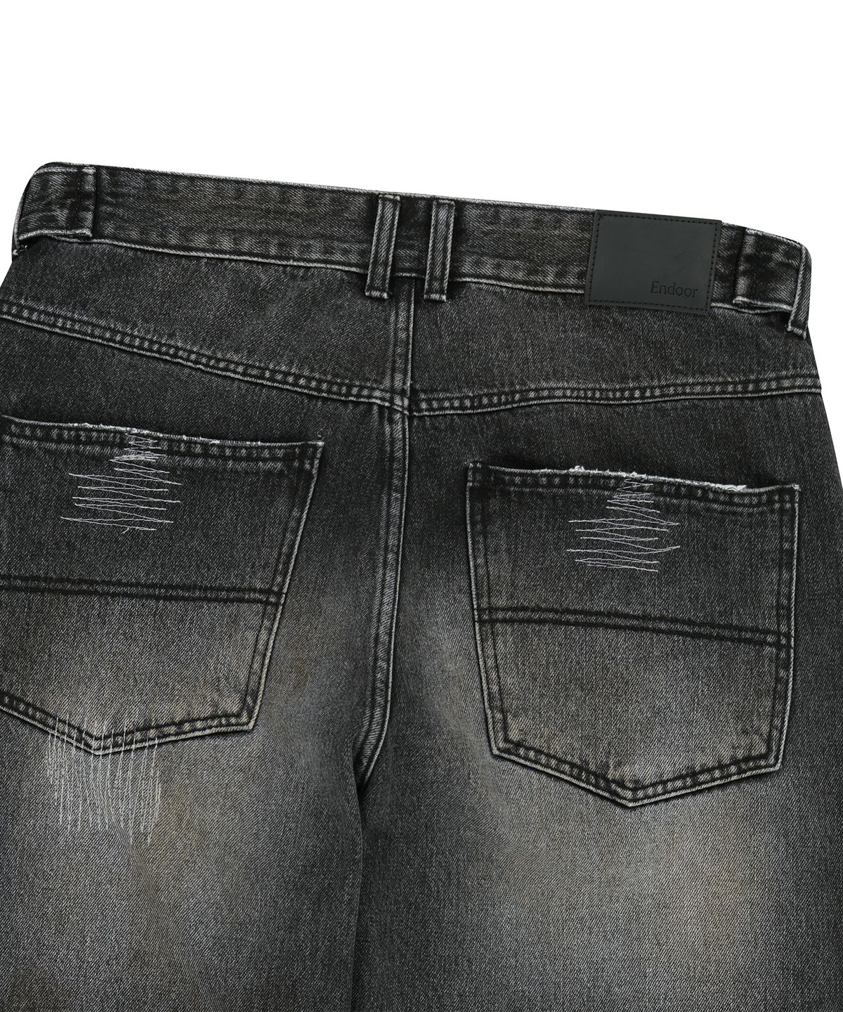 엔도어(ENDOOR) Archive repair denim pants (black)