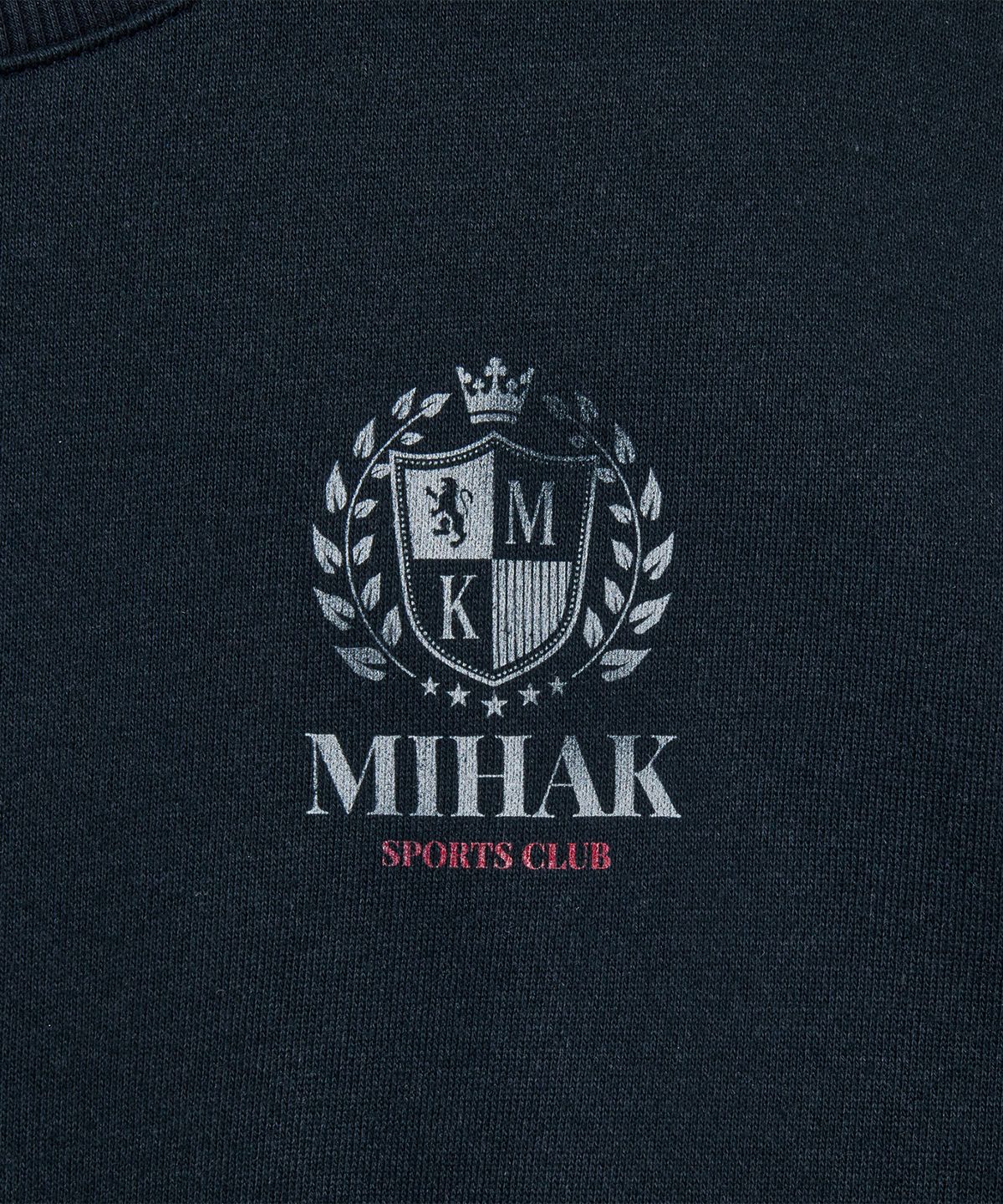 미학(MIHAK) 아이비리그 트랙 라인 크롭 스웨트셔츠 (NAVY)