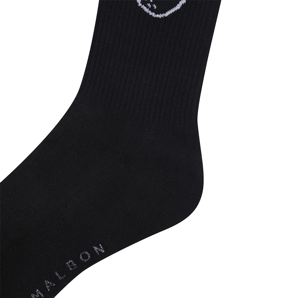 말본 골프(MALBON GOLF) 언발란스 로고 자카드 크루 삭스 BLACK