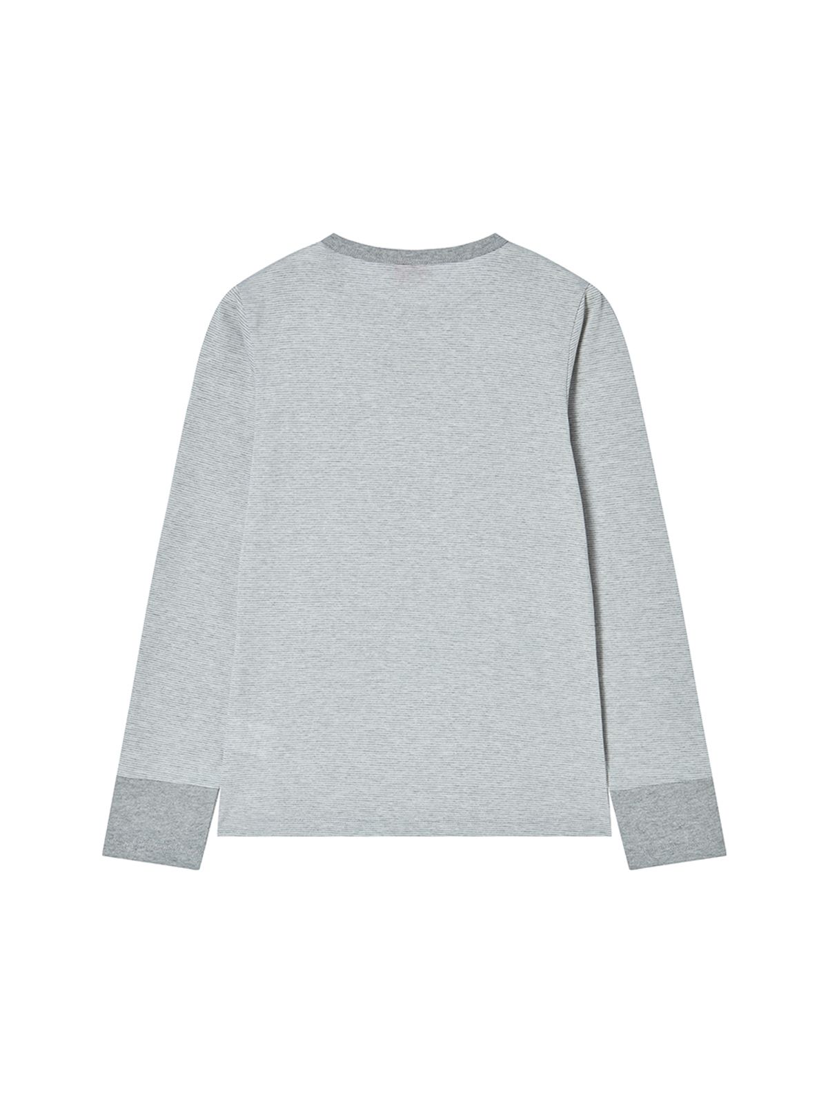 엔와이엑스엑스(NYXX) STRIPE BUTTON L/S GREY